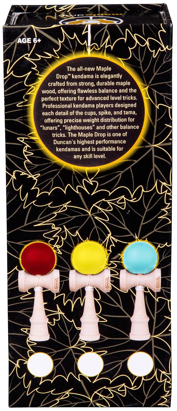 Duncan Toys Maple Drop Pro Kendama, Yellow